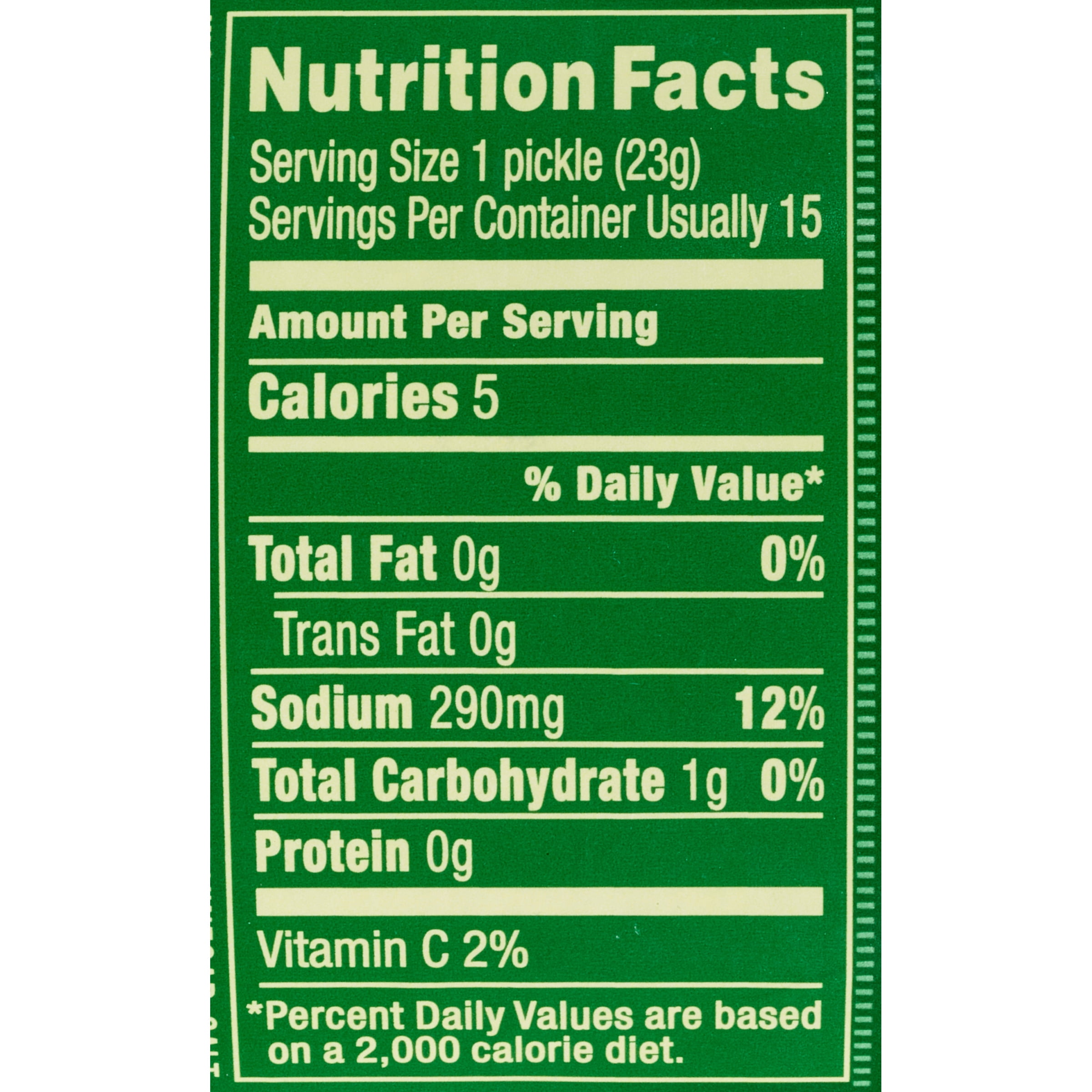What Is The Nutritional Value Of Pickles Runners High Nutrition