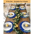 thumbnail image 4 of 13 Inch Round Placemats Set of 4, Blue Christmas Tree Non Slip Heat Insulation PP Table Mats, Xmas Trees Snowflake Winter Washable Place Mats for Kitchen Dining Party Table Decor, 4 of 7
