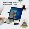 thumbnail image 3 of Flower Bouquet Building Set Friends Sets Adults DIY Plants Bonsai Tree Decor Flowers Building Blocks Set Botanical Collection Valentine's (Lily), 3 of 4