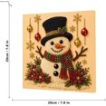 thumbnail image 2 of Christmas Pearl Art Diamond Painting Kit with Inner Frame for Adults & Beginners, 3D Holiday Gem Art Mosaic Craft, DIY Festive Home Wall Decor & Christmas Gift，Snowman, 2 of 11