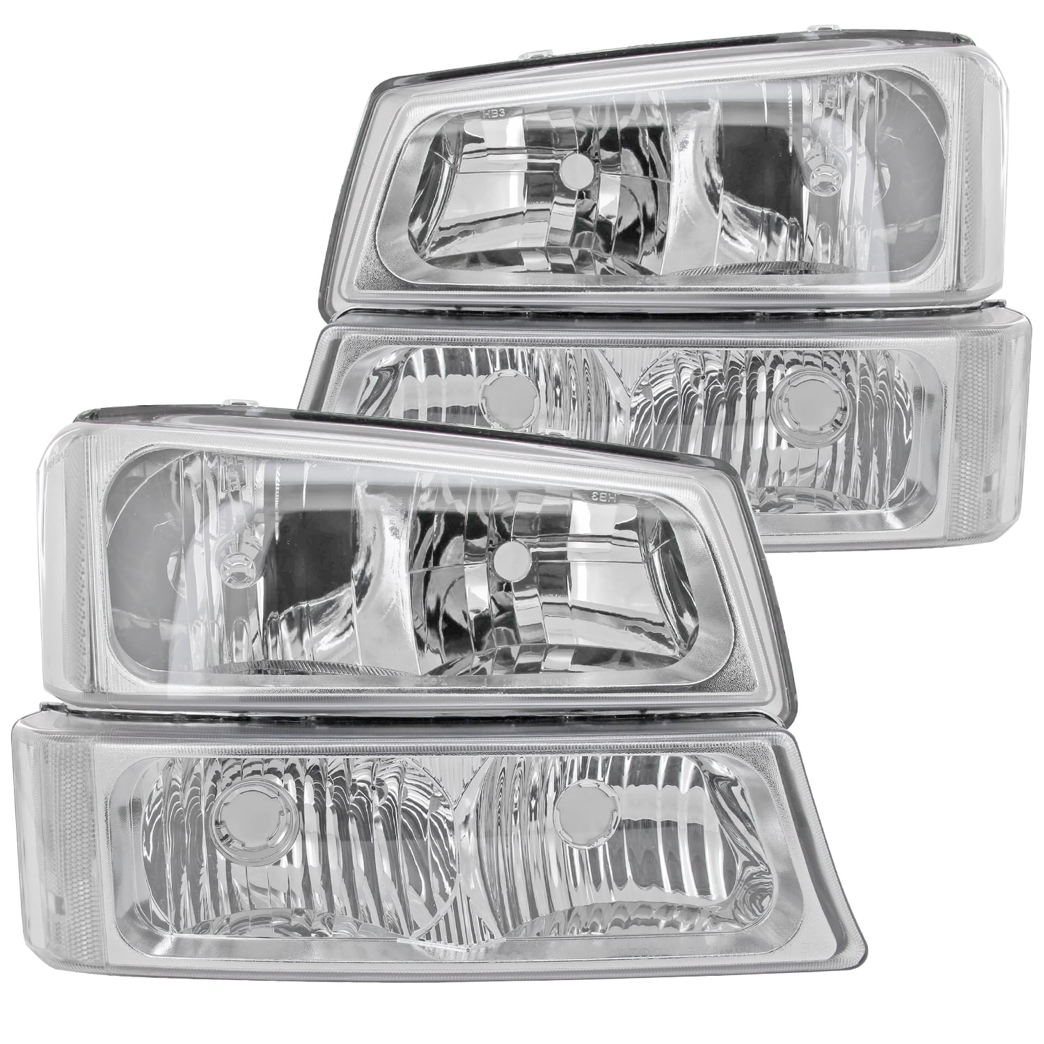 Spec-D Tuning Crystal Clear Lens Headlights with Bumper Lamps