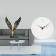 thumbnail image 2 of Estatua de la casa,Estatua de ala hecha a mano,artesanía de resina para cafetería,Reloj de pared,Reloj de pared decorativo para baño y dormitorio.,Reloj de pared redondo silencioso y sin, 2 of 8