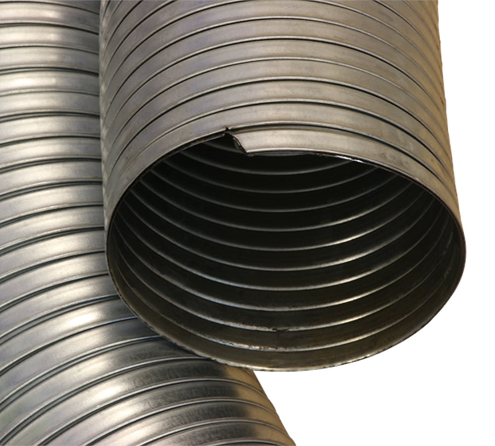 4" Exhaust Flex Pipe, 25' Galvanized Steel Roll, Silver Replaces EF40300G, 16-400M, 16-400MHDM, 16400M, 213-2540, 2130540, 2132540, 2140540, 2191P226155, 226155, 254026 OEM
