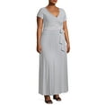 thumbnail image 3 of Ella Samani Plus Size Short Sleeve Maxi Wrap Dress, 3 of 6