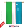 thumbnail image 2 of Breeze Decor 08370 Uzbekistan 2-Sided Vertical Impression House Flag - 28 x 40 in., 2 of 3
