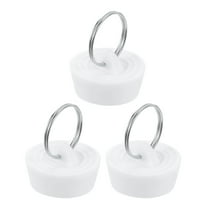 Uxcell 3 Pack Rubber Sink Plug, Bathtub Drain Stopper Fit for 1-1/8" to 1-1/4", White