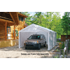 ShelterLogic White Canopy Enclosure Kit - 10 x 20 ft. (Frame and Canopy Sold Separately)