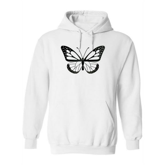 Black Butterfly Hoodie Women -SPIdeals Designs, Female Small