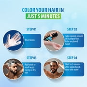 Nisha Shampoo Hair Color | Men & Women | 100% Grey Coverage in 5 Minutes | Original Black | 180mL / 6.09 Oz Bottle