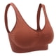 thumbnail image 2 of Sujetador deportivo de fitness, sujetador acolchado inalámbrico, sujetador suave y transpirable para mujer, para yoga, gimnasio, correr, café M, 2 of 9
