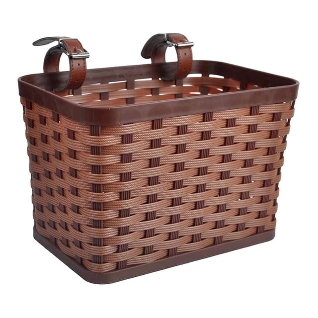 Cesta de bicicleta para niños, portabicicletas para perros, organizador de artículos diversos, cesta de carga para montar a caballo, ciclismo, viajes marrón