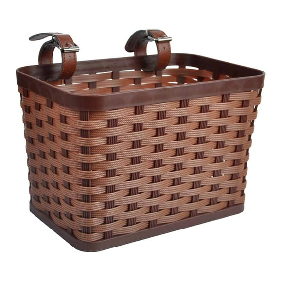 Siruishop Front Bicycle Basket Dogs Carrier Bike Cargo Basket for Riding Travel Sports brown
