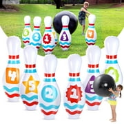 Syncfun Giant Inflatable Bowling Set for Kids and Adults, Christmas Birthday Party Games, Kids Education Motor Skills Toys