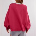 thumbnail image 5 of hxobax Womens Fall Oversized Sweatshirts Teen Girls Drop Shoulder Lantern Sleeve Crop Pullover Tops, 5 of 8