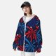 thumbnail image 3 of Fotbe Red White Blue Fireworks Chaqueta con Protección Solar UPF 50+ para Hombre y Mujer, Camisa con Capucha y Bolsillos-Large, 3 of 7