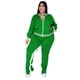 thumbnail image 1 of Women Plus Size Tracksuit Long Sleeve Zipper Two Piece Set Striped Hollow Out Autumn Winter Ladies Casual Tracksuit, 1 of 3