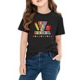 thumbnail image 2 of Juslio Girls Letter Pattern Shirts Breathable Crew Neck Casual, Short Sleeved Tops Comfortable T Shirts Sizes 2-18, 2 of 9