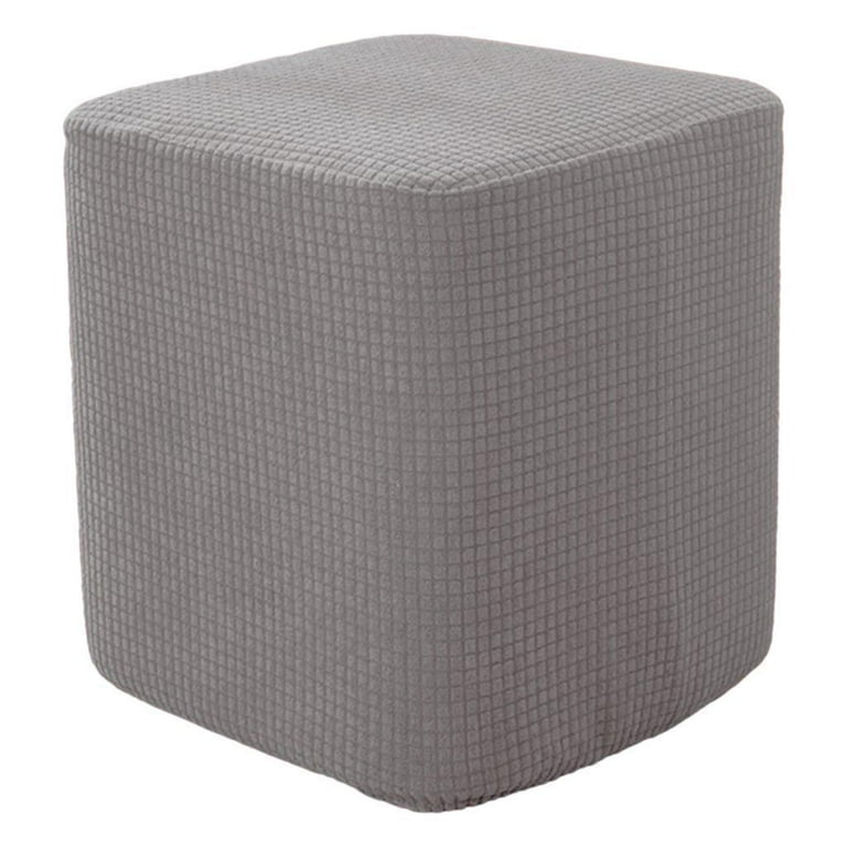 Stretch Polyester Square Ottoman Covers Decorative Footstool