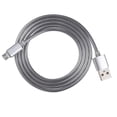 thumbnail image 1 of Cable de carga micro USB 1m Hugo Plata 2.4A Sincronización de datos, 1 of 8