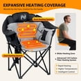 thumbnail image 4 of ABORON Heated Camping Chair Folding Chair, 2-Pack Outdoor Portable Heated Folding Chairs, Patio Lounge Chairs with 3 Heat Levels, Heating Chair for Outdoor Sports, Camping, 4 of 10