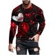 thumbnail image 2 of Blusas y camisas de manga larga y cuello redondo para hombre, camisetas casuales con estampado de moda y cuello redondo, blusas de licra de manga corta para hombre., 2 of 5