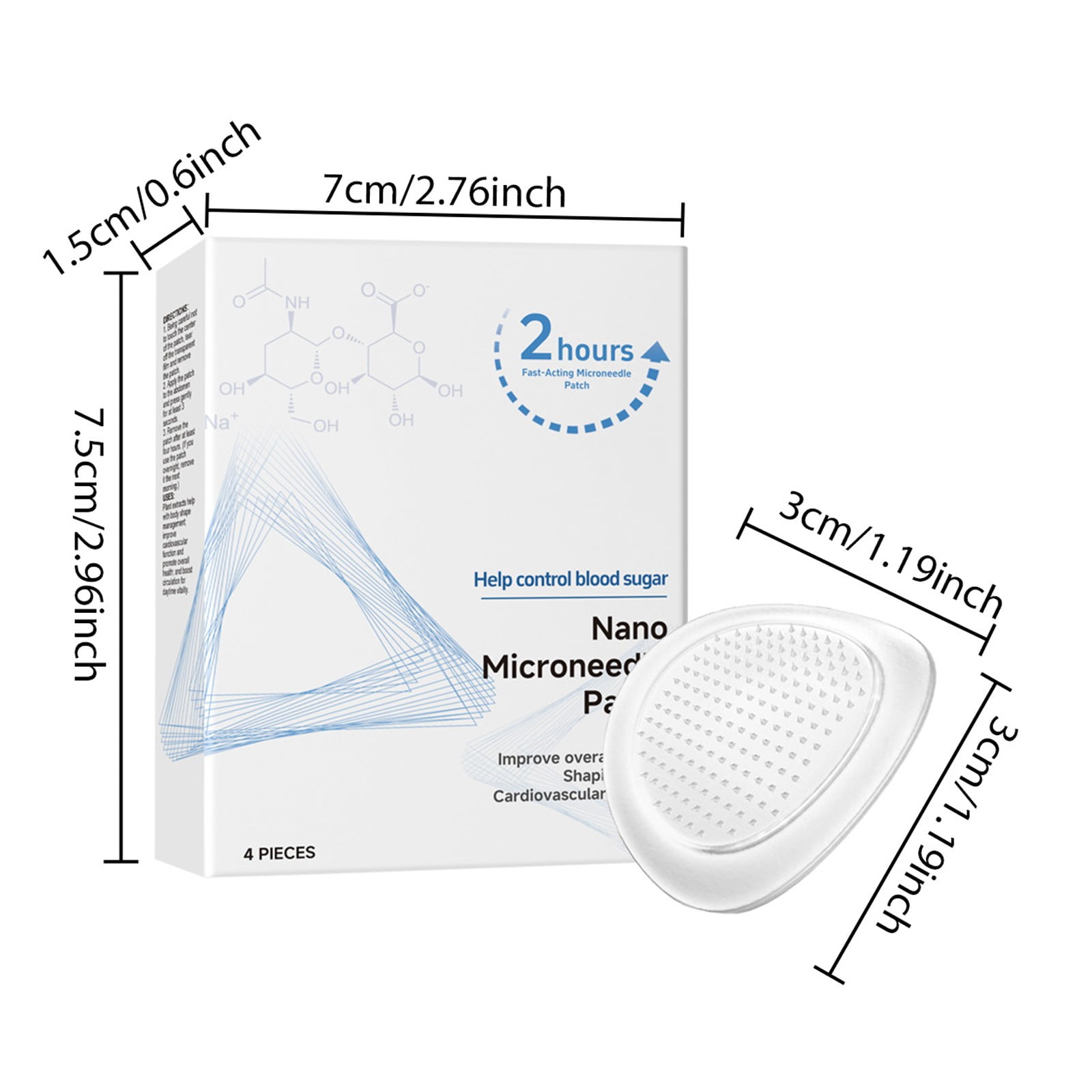 Smgt Glp 1 Nano Microneedle Patch (2box)Firming Skin and Body Shaping Care  Patch, Natural Ingredients, Smgt-Glp-1 Microneedlepatch,No Greasy,Gentle on  Skin