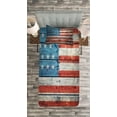 thumbnail image 3 of Ambesonne Antique Quilted Bedspread Set 2 Pcs, National July, Twin Size, Blue Red White, 3 of 3