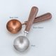 thumbnail image 3 of Retro Stainless Steel Coffee Scoop With Black Walnut Handle,10g -1 Tablespoon Coffee Measuring Spoon,Coffee Accessories,For Coffee Beans Or Tea,Silver, 3 of 5