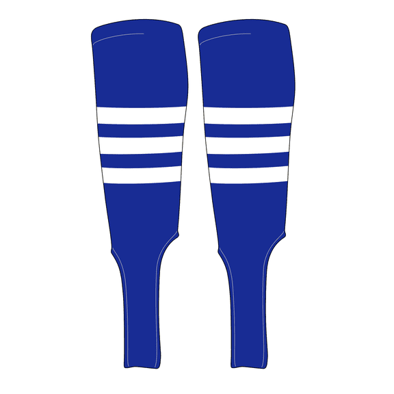 MK Socks Traditional Baseball Stirrups Pattern A-7 Royal, White