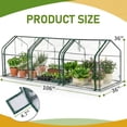 thumbnail image 4 of Ktaxon 9x3x3ft Mini Greenhouse, Portable Plant Tunnel with Zippered Doors & UV Protected PVC Cover, 4 of 9