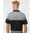 thumbnail image 4 of Adidas Mens Heathered 3-Stripes Colorblock Polo, XL, Collegiate NavyMid Grey, 4 of 4