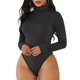 thumbnail image 1 of Body ajustado, Body de manga larga para mujer, Body de manga larga para mujer, Body de cuello alto, Diseño exquisito, 1 of 6