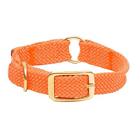 Center Ring Dog Collar Orange 1 X 18 Inch Soft Strong And
