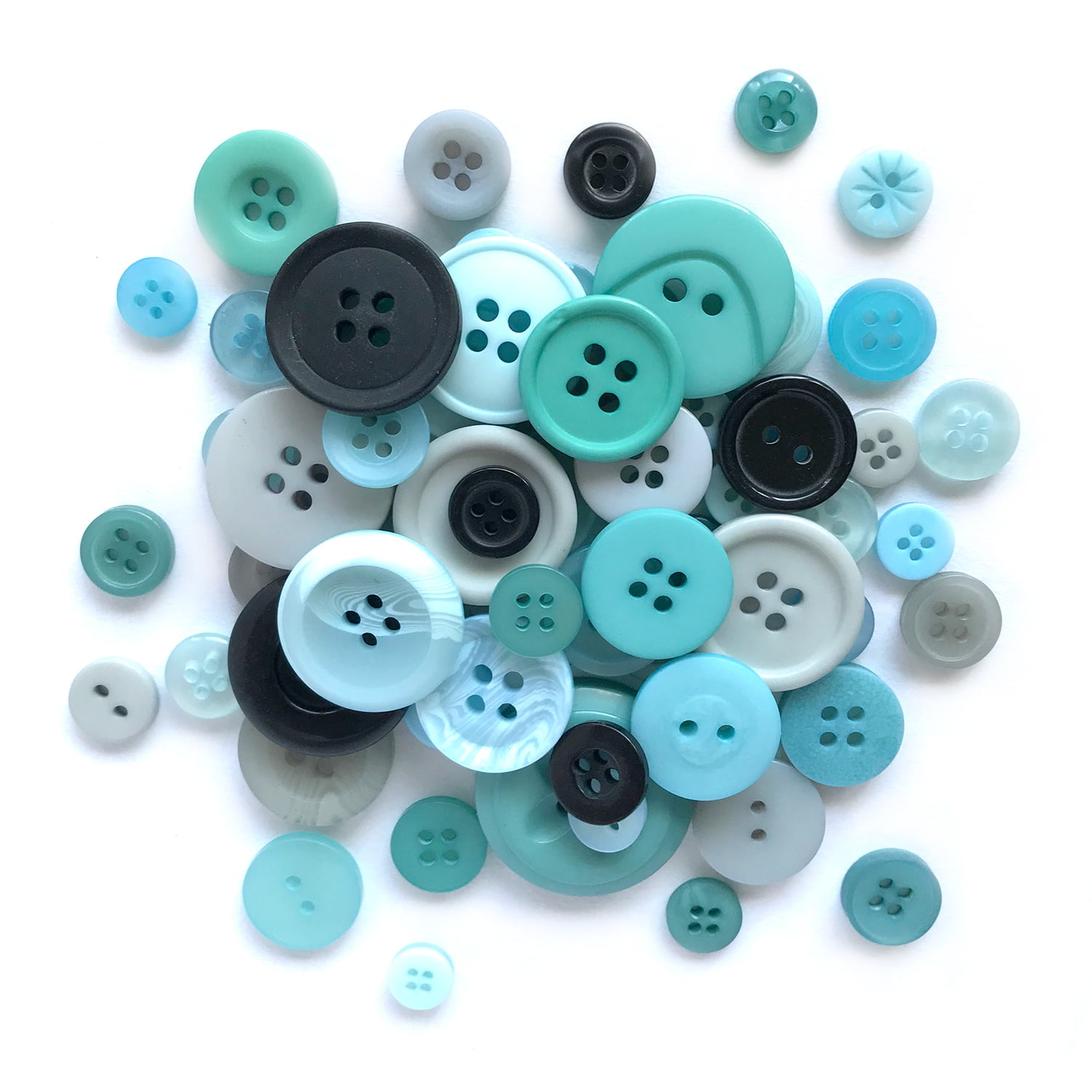 Buttons Galore Big Bag of Colorful Craft & Sewing Buttons Winter Flurries