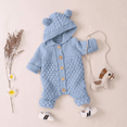 thumbnail image 3 of Baby knitted onesie pajamas spring and fall newborn baby clothes men and women baby sweater, 3 of 7