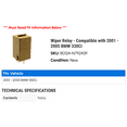 thumbnail image 2 of Wiper Relay - Compatible with 2001 - 2005 BMW 330Ci 2002 2003 2004, 2 of 2