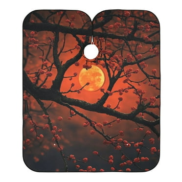 "Hair-Resistant" Barber Cape: Your Shield Against Stray Strands. Red Moon