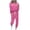 Hot Pink, variant on YUHAOTIN Female Womens Pant Suits Dressy Wedding Petite Women's Solid Color Round Neck Casual Loose Long Sleeve Two Piece Set 70S Outfits for Women 80's Outfits for Women