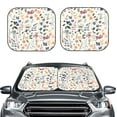 thumbnail image 2 of Haiem Watercolor Floral Car Windshield Sun Shade (2 Pieces) Foldable Windshield Sun Shade Car Accessories for Truck SUV Pickup-Medium, 2 of 7