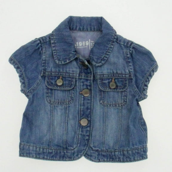 Pre-Owned Gap Girls Blue Jacket size: 12-18 Months (Good)