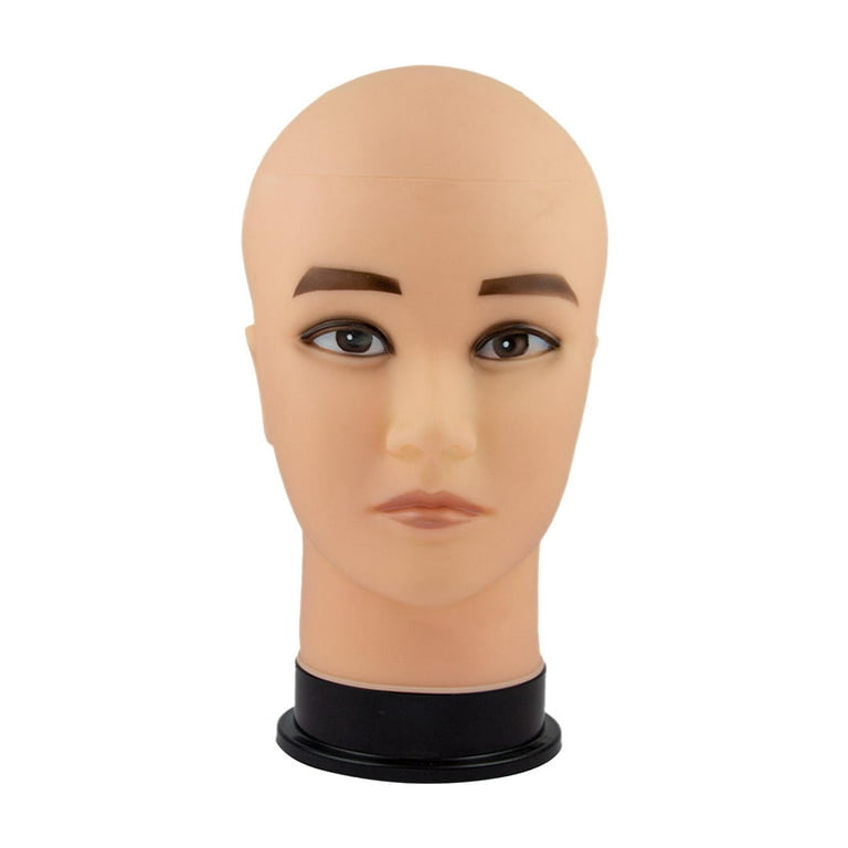 Adjustable Wig Head Female Bald Mannequin Head With Stand Holder