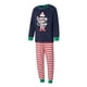 thumbnail image 2 of Pijama de Navideño familiar con traje de pijama Navideño blusa impresa con letras de manga larga + pantalones a rayas ; Papá-XXXL, 2 of 5