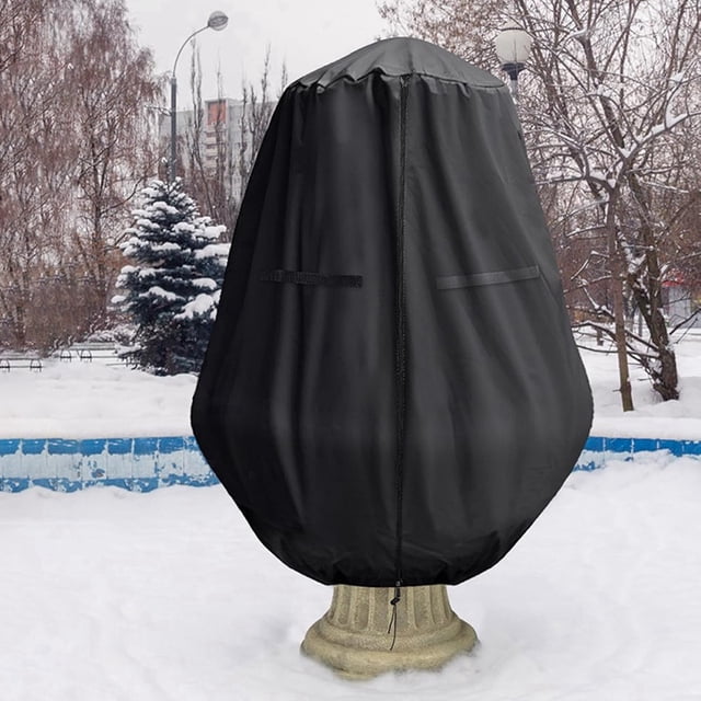 40inch D X 50inch H Fountain Cover - Weatherproof Garden Fountain Statue Protective Cover with Zipper & Drawstring,