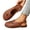 Brown, variant on Women's Woven Slingback Flats, Closed Toe with Buckle, Breathable Comfort Footwear for Casual Brown 40
