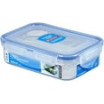 thumbnail image 2 of LocknLock Easy Essentials Food Storage lids/Airtight containers, BPA Free, Rectangle-12 oz-for Snacks, Clear, 2 of 12