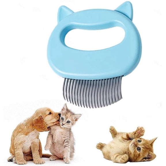 Xinhuaya 2 PACK Pets Cat Dog Massage Shell Comb Grooming Hair Removal Shedding Cleaning Brush