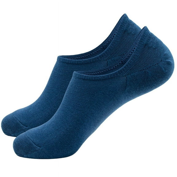 Zhuge 10 pairs of Women’s No Show Anti-Slip Ankle Socks, Invisible Liner Style for Casual & Formal Wear, Ultra-Soft Stretch Fabric，Blue