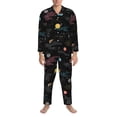 thumbnail image 3 of Sikiie Galaxy Mens Pajama Set, Soft Warm Long Sleeve Sleepwear, Cozy Button-Down Pjs for Men-Small, 3 of 7