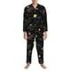 thumbnail image 3 of Balery Galaxy Pijama para Hombre de Dos Piezas con Manga Larga, Conjunto de Dormir y Descanso Suave con Bolsillos-Large, 3 of 7
