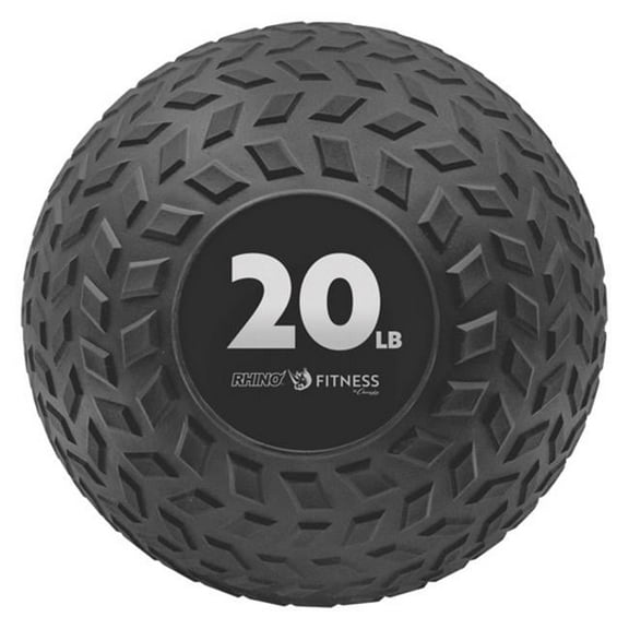 20 lbs Rhino Fitness Slam Ball, Black